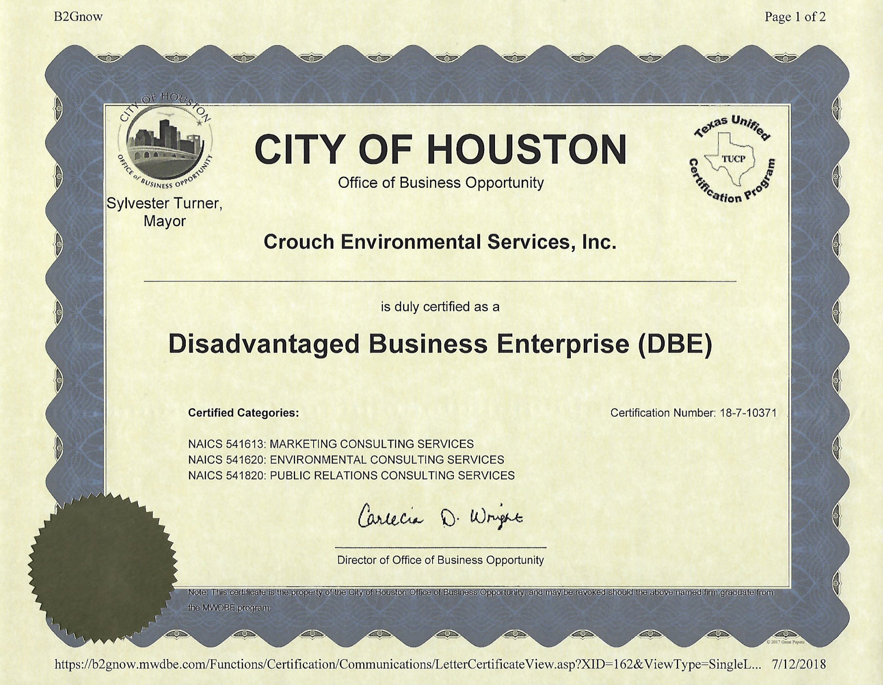 City of Houston DBE