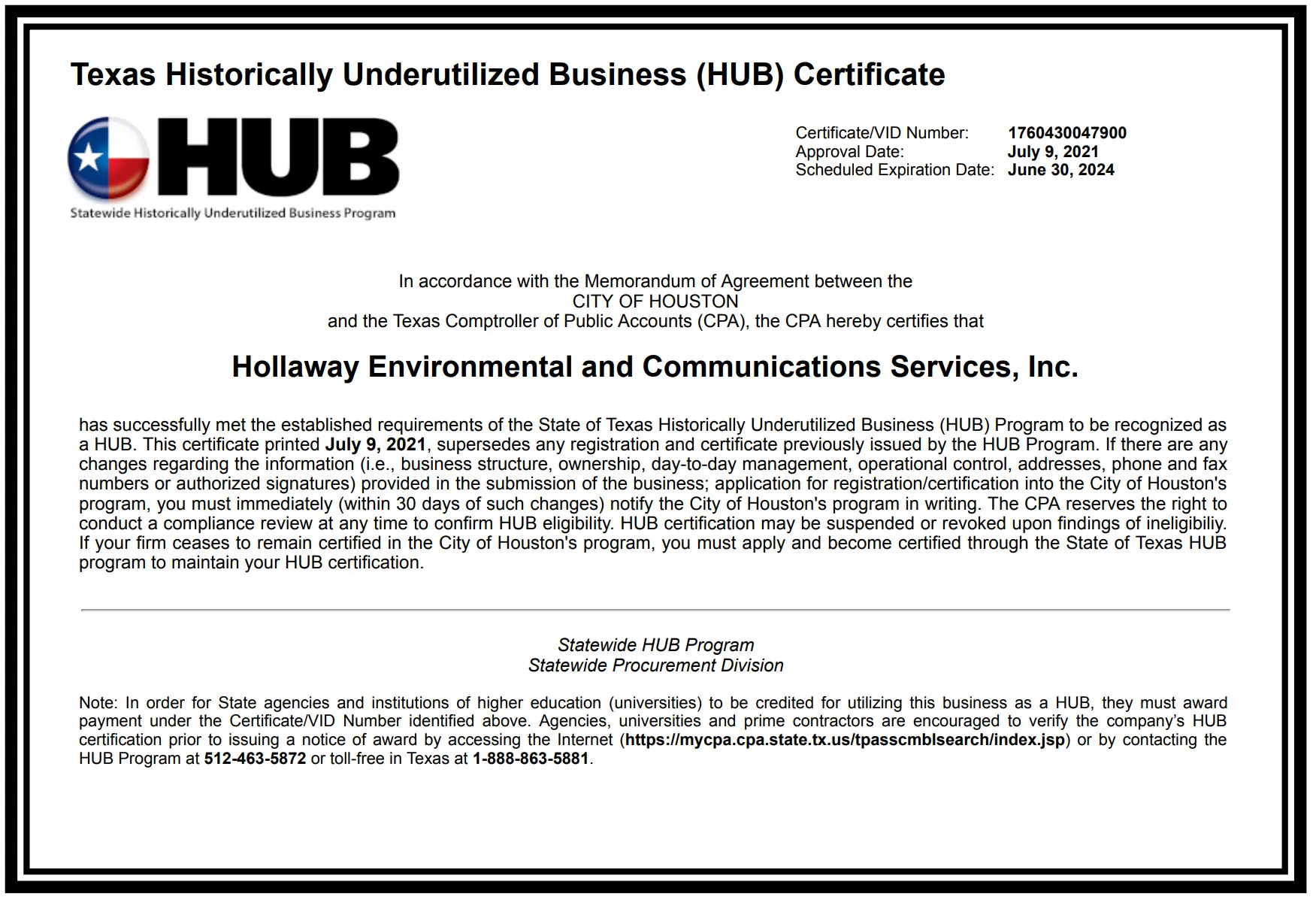Texas HUB